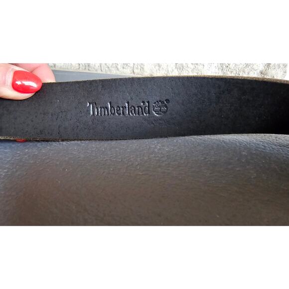 Timberland Mens Genuine Leather Brown  Belt, Sz 42 - Picture 4 of 5